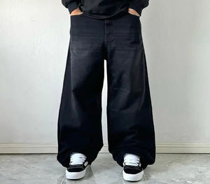 Jeans de Hombre de Corte Recto de Alta Calidad Personalizados al por Mayor a BAJO PRECIO, con Letras Personalizadas, de Algodón, Estilo HipHop, Lavados - Product Image 6