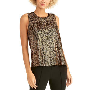 Rachel Roy Camiseta sin mangas con lentejuelas Aline de color amarillo oscuro para mujer, talla X-Large - Product Image 1