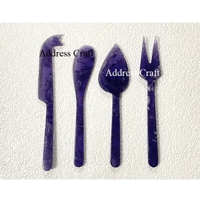 Qualité supérieure Couleur personnalisée Résine Résine Fromage Ensemble Décor De Table Couverts Épandeur Couteau À Fromage Fourchette Blanc Tourbillon Résine Ustensiles De Cuisine - Product Image 2