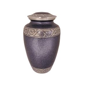 Urne de crémation en aluminium de feu bleu gravé floral pour fabricant de cendres sacrées d'urne en aluminium de souvenir - Product Image 2