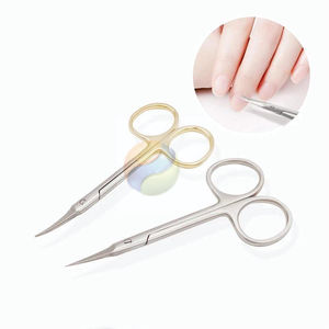 Ciseaux à cuticules de précision, outil de manucure en acier inoxydable, ciseaux à cuticules incurvés EliteEdge |   Ongles professionnels - Product Image 1