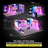 JC Usine Modulaire Stand Seg Led Boîte à Lumière Portable Bannière Stand D'exposition Stand De Salon Affichage Publicité