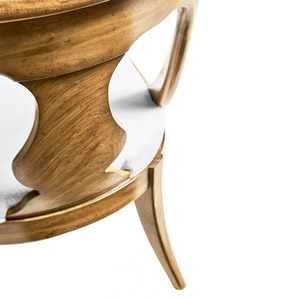 Chaise de salle à manger en bois clair avec siège rembourré, chaise d'appoint moderne avec dossier en bois pour salle à manger et cuisine - Product Image 5