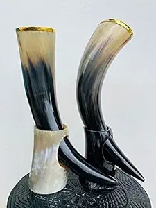 Support de klaxon naturel personnalisé klaxon à boire Viking écologique design nautique animal élégant meilleure qualité pour la maison poli - Product Image 4