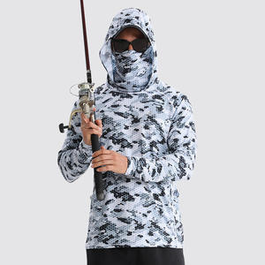 Camisa de Pesca Sublimada de Alta Calidad, Impermeable, Transpirable, Resistente al Viento, UPF 50+, Ligera, Anti-UV, de Manga Larga con Capucha - Product Image 4