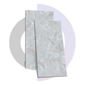 กระเบื้องปูพื้นภายในลาย pocelain สีเทาแข็งพิเศษ600X1200X9MM วิลล่าไฟร์บริคป้องกันคราบสีเทาขุ่น - Product Image 1