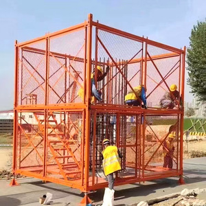 Modern tasarım hava koşullarına dayanıklı ve inşaatçıları güvende tutan yüksek mukavemetli endüstriyel çelik merdiven kafesleri - Product Image 2