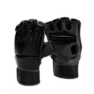 Guantes de Artes Marciales Mixtas (MMA) Profesionales de Venta Caliente, Guantes de Grappling de Cuero al por Mayor con Logotipo Personalizado, Guantes de Boxeo de Material PU - Product Image 6