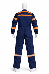 Combinaison pour hommes à manches courtes, en tissu mélangé, avec fermeture éclair et poches - Product Image 3