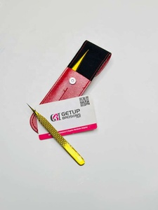 Pinza para Cejas Profesional GETUP BROSONS IMPEX GBI-WT-2215, Diseño Floral, Recubierta de Papel, Acero Inoxidable, Punta Fina, Plateada - Product Image 3