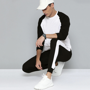 Vente en gros de veste XL personnalisée à fermeture éclair pantalon de gym pour hommes grande taille Streetwear survêtement vierge à rayures personnalisable pour le jogging - Product Image 4