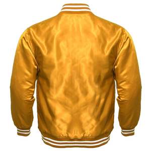 High Quality Breathable Baseball Bomber Varsity Jackets for Men Letterman Satin Fabric with Chenille <b>Light</b> Winter Wear - Product Image 3