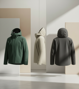 Chaqueta Cortavientos Ajustada con Cremallera Completa para Hombre |   Cuello alto, capucha extraíble, perfecto para senderismo y viajes. - Product Image 3