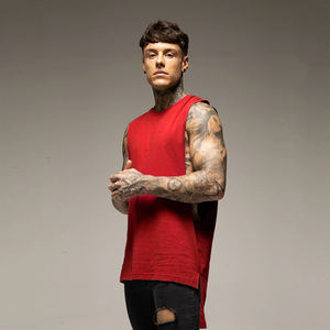 Débardeur pour homme personnalisé avec logo 2022, respirant, surdimensionné, vêtements de sport, débardeur de sport, polyester/coton 180g - Product Image 6