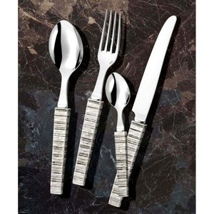 Ensemble de couverts en argent avec poignée en marbre design, dans un coffret cadeau, acier inoxydable, vaisselle de mariage en gros, couverts en métal de luxe de haute qualité - Product Image 2