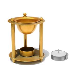 Proveedor al por mayor Artesanía de metal de alta venta Buen precio India Lámpara de alcanfor de latón Quemador Kapur Fragancia Carbón Oi - Product Image 4