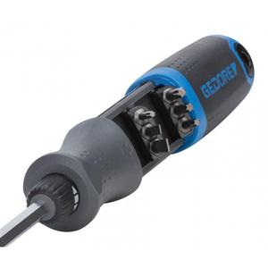 Tournevis Gedore 1/4'' avec embout et poignée à cliquet SilentGear - Product Image 3