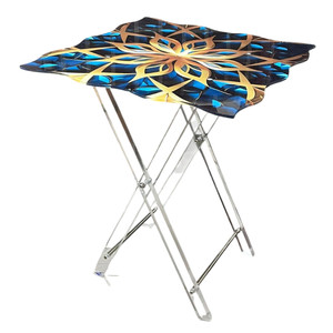 NEW <strong>PRINTED</strong> DESIGN ACRYLIC TABLE sizes 16'' X 16&quot; <strong>High</strong> <strong>Quality</strong> Tea Table <strong>Serving</strong> Table <strong>Customized</strong> design - Product Image 1