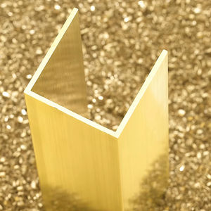 FILTO PERFILES Perfil de canal en U desigual de latón 5/8 "X 5/8" X 5/8 "X 1/16"-para ferretería, diseño y construcción - Product Image 1