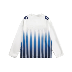 เสื้อสเวตเตอร์500นูนของผู้ชายผ้าคอตตอน100% ขนแกะหนาระบายความร้อนขนาดใหญ่สีพื้นพิมพ์ลายดิจิตอล - Product Image 2