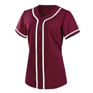Maillot de baseball personnalisé, coupe décontractée, 100% polyester, tissu respirant, séchage rapide, unisexe, parfait pour les tenues décontractées et les activités d'équipe - Product Image 1