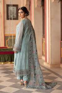 Costume de luxe pour femmes en mousseline de soie brodée, Salwar Kameez avec dupatta – Robe de soirée de créateur - Product Image 2