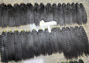 Paquets de tissage de cheveux humains bruts non transformés Yaki droits avec des paquets de cheveux vietnamiens crépus de Style vague de corps - Product Image 3