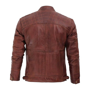 2025 Men Hot Sale Genuine Men Leather <b>Jacket</b> <b>Slim</b> <b>Fit</b> Men Leather <b>Jacket</b> Customized Men Winter <b>Jacket</b> - Product Image 4