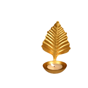 Portavelas de Latón con Diseño de Loto, Acabado Dorado, para Decoración de Mesa de Sala de Estar, Portavelas para Velas de Té - Product Image 3