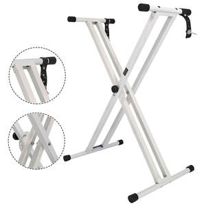 5 Core Keyboard <b>Stand</b> Dual X Shape Adjustable Foldable Portable Key Board <b>DJ</b> Controller <b>Stands</b> - Product Image 1
