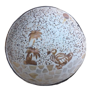 Cuencos de coco Natural marrón, tazón de diseño de logotipo personalizado, precio competitivo de alta calidad, directo de fábrica, venta al por mayor - Product Image 2