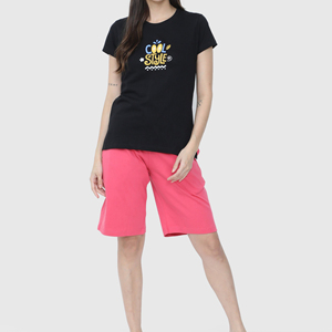 เสื้อยืดผู้หญิงแฟชั่นทรงปกติ ผ้าฝ้ายนุ่ม สวมใส่สบายสำหรับฤดูร้อน พิมพ์ลายเรียบง่าย เหมาะสำหรับใส่ทุกวัน ขายส่ง - Product Image 4