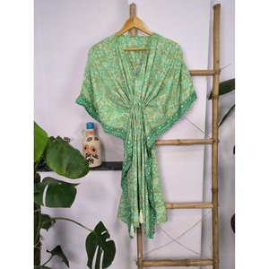 Regalo Romántico de Lujo para Ella en Aniversario, Nuevo Kaftán de Mezcla de Seda, Vestido Suave y Fluido para la Noche en la Playa, Suministro ODM - Product Image 4
