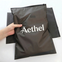 Matte Schwarze CPE-Kunststoff-Verpackungsbeutel für Kleidung, Mattierte Bekleidungs-Reißverschlusstaschen, T-Shirt & Hosen Aufbewahrungsbeutel mit Schiebeverschluss