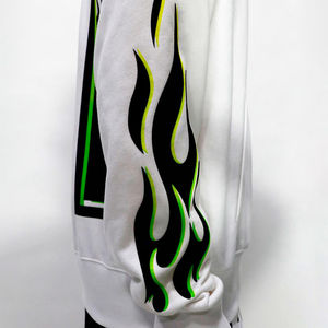 Ensemble de jogging en coton délavé à l'acide personnalisé pour hommes ensemble de pantalons de survêtement évasés avec broderie et imprimé de strass - Product Image 4