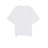 T-shirt unisexe surdimensionné en coton 100% délavé et vieilli, blanc, style grunge, ourlet déchiré, streetwear, logo personnalisé