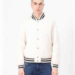 Custom Logo & Design Ribbed Collar <b>Men's</b> Letterman <b>Varsity</b> <b>Jacket</b> Embroidered College Baseball <b>Bomber</b> Winter <b>Jacket</b> For <b>Men</b> - Product Image 1