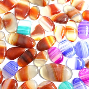 พลอยอาเกตหลากสีธรรมชาติแบบ100% อัญมณีคริสตัลและเพชรแบบหลวมที่น่าตื่นตาตื่นใจ - Product Image 5