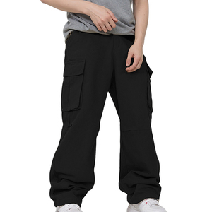 Pantalons pour hommes fabriqués par le fabricant, respirants, cargo, multi-poches, streetwear, salopettes, amples, droits, décontractés, personnalisés, pantalons baggy pour hommes - Product Image 4