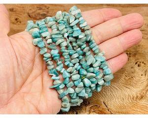 Pulsera de Piedra Natural Amazonita Tallada, de Moda, con Cristales Curativos de Feng Shui para Hombres y Mujeres, Gran Venta - Product Image 5