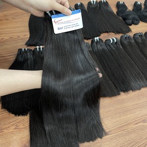 Extensiones de Cabello Natural Negro, Súper Sedoso, Liso, de Primera Calidad, Cabello Virgen Crudo 100% Vietnamita, Remy, Súper Doblemente Tramado - Product Image 1