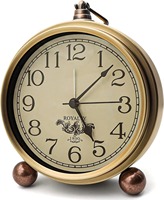 Reloj de Pared con Rueda Art Deco de H.M.A Handicrafts, Reloj de Cuarzo Vintage de Latón Náutico para Bodas, Hogar, Oficina, Cabaña