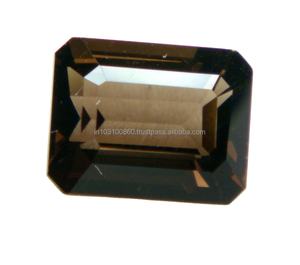 Cuarzo Ahumado Natural a Granel, Piedra de Cuarzo con Corte Rectangular Octogonal, Color Marrón Natural - Product Image 2