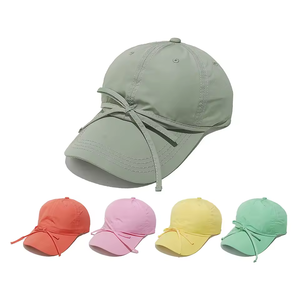 Chapeaux de sport coréens tendance, personnalisés, en polyester, 6 panneaux, à séchage rapide, style décontracté - Product Image 5