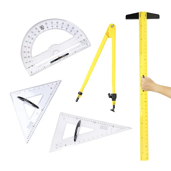 Big plastic protractor large triangle ruler for teacher