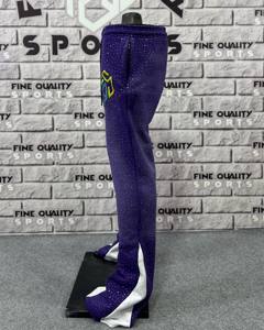 Streetwear personnalisé pour hommes, pantalons en coton, pantalons Stack Sun Faded Men Joggers Fleece Rhinestones Pantalons empilés Pantalons évasés pour hommes - Product Image 5