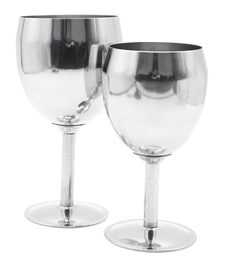 Verre à vin Divris DR-2202 en acier inoxydable, rond, moderne, incassable, écologique, 201-300 ml, pour gobelets de fête - Product Image 4