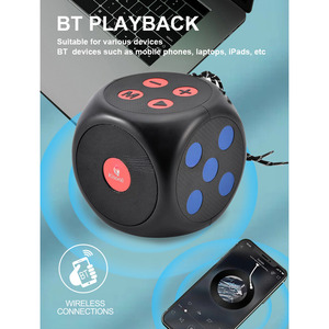 Portatile LED dadi altoparlante Bluetooth, lettore musicale senza fili, ricaricabile, Gaming, compatto per cellulare universale - Product Image 5