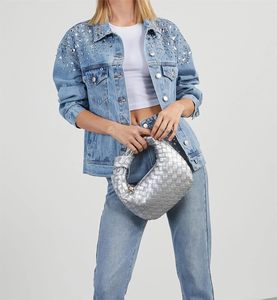 Good Quality Women's <b>Rhinestone</b> Denim <b>Jacket</b> Casual Long Sleeve Jeans Trucker <b>Jacket</b> Coat Denim <b>Jacket</b> Factory Made Customer - Product Image 6