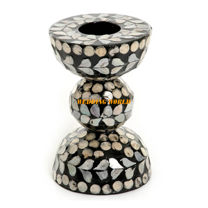 Soporte de incienso de pie de madera de nácar forma redonda decorativa Bakhoor superventas decorativo de madera Mubkhar - Product Image 3
